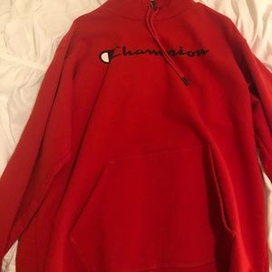 Red Champion Hoodie